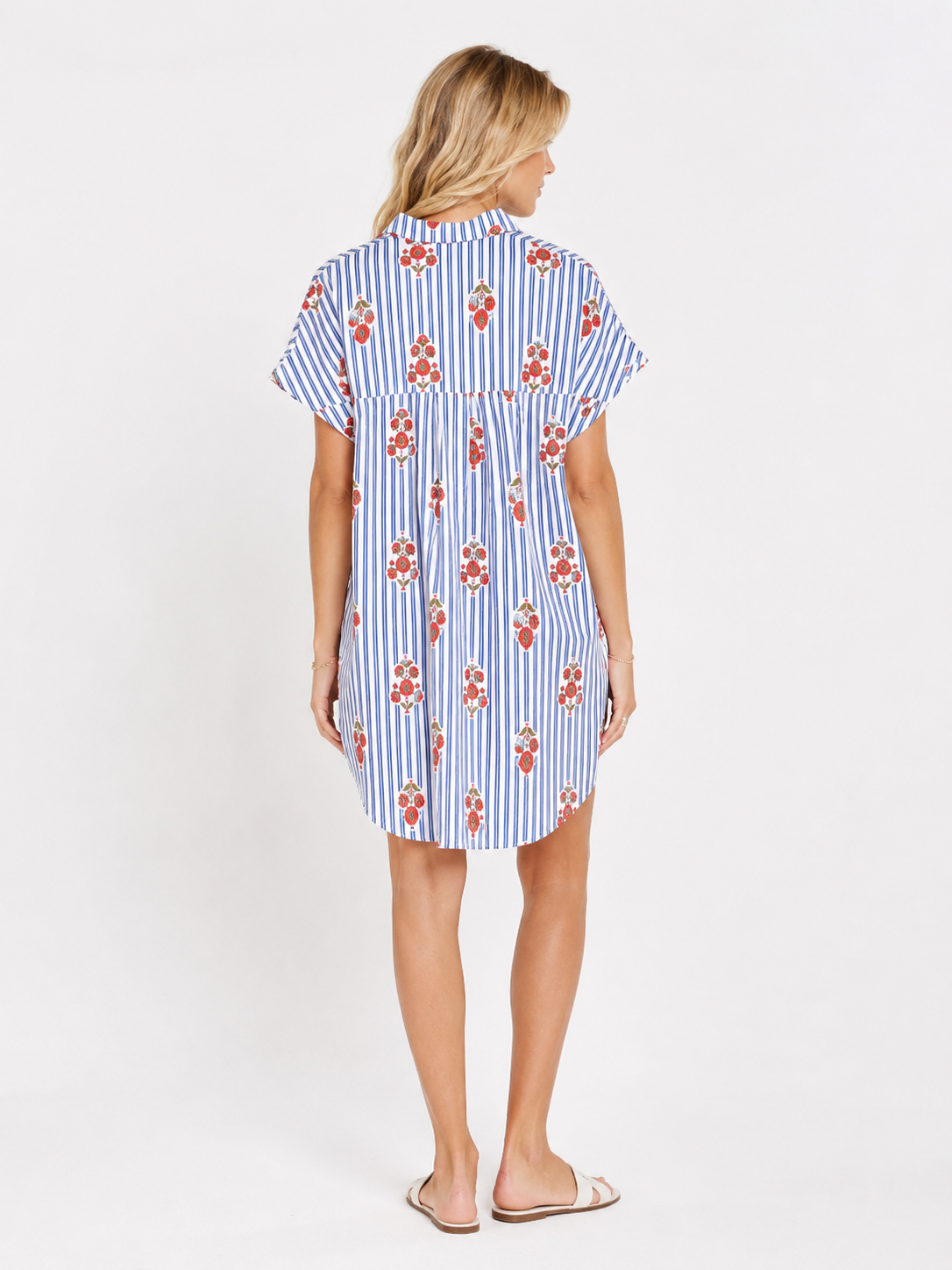 Karle Blue Stripe Summer Dress