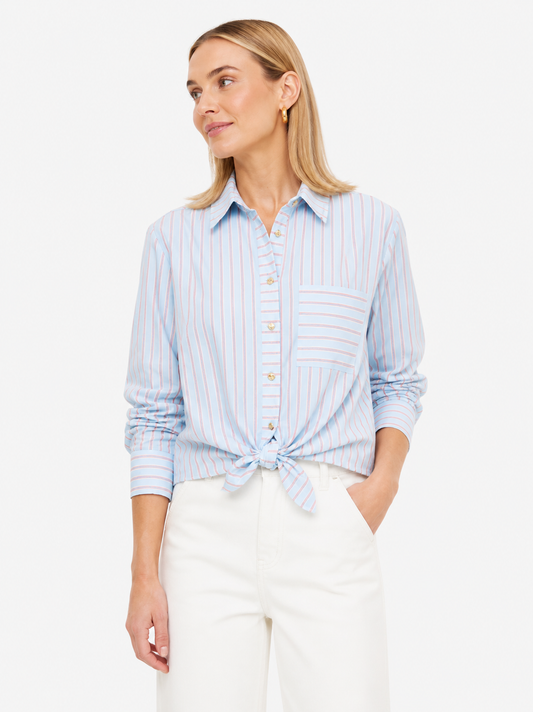 JOLEEN CLASSIC COLLARED STRIPED SHIRT