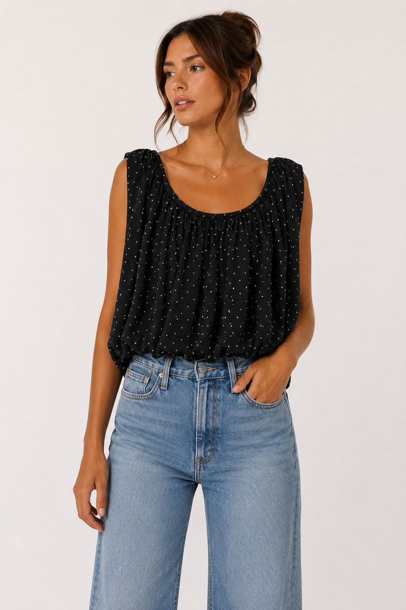 JOLLEEN DRAPED KNIT TOP