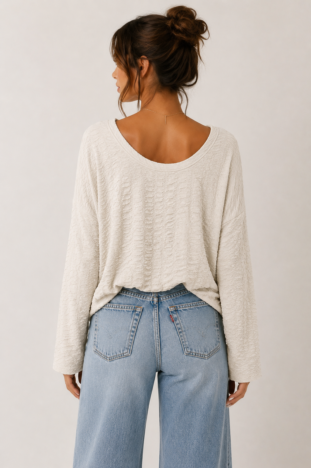 JACKIE L/S CREW NECK KNIT TOP