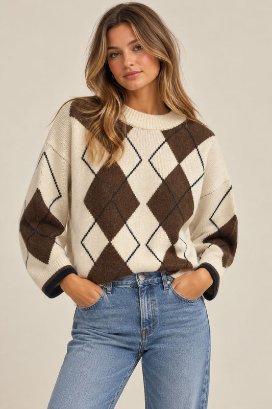 PREPPY Mock Neck Pullover