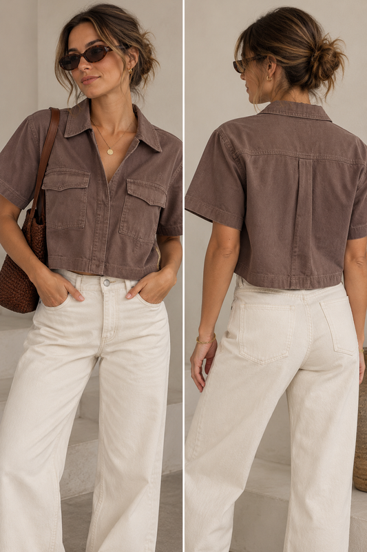 Denim POCKET TOP
