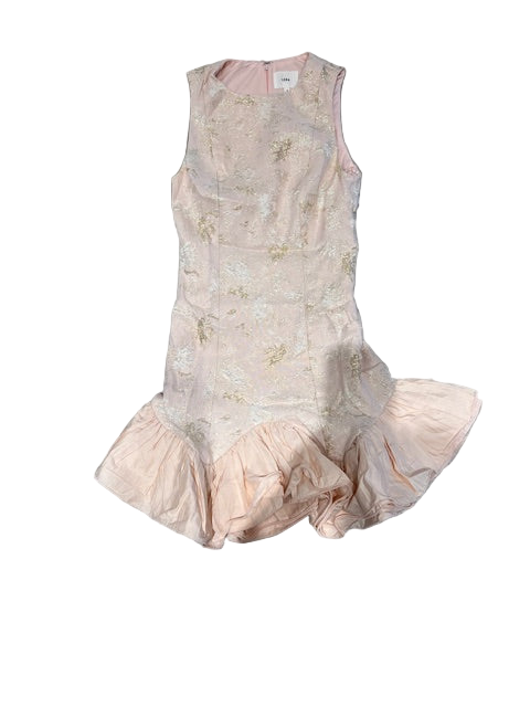 FLUTTER RUFFLE HEM JACQUARD MINI