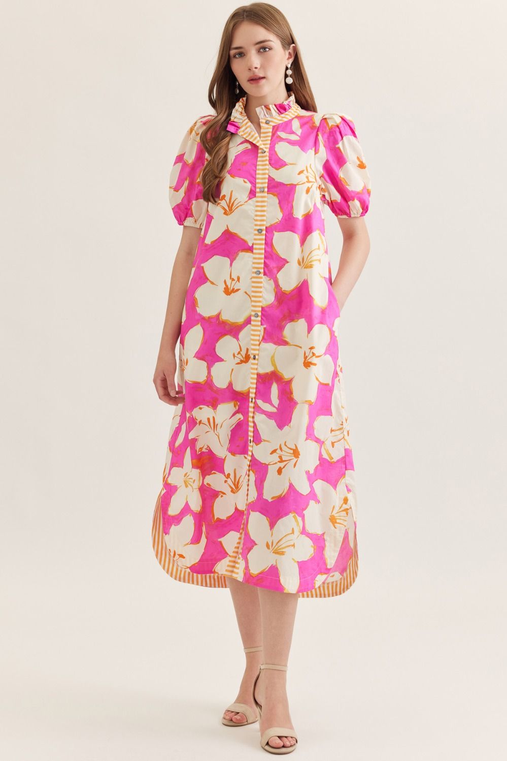 Tulips Floral Midi Dress