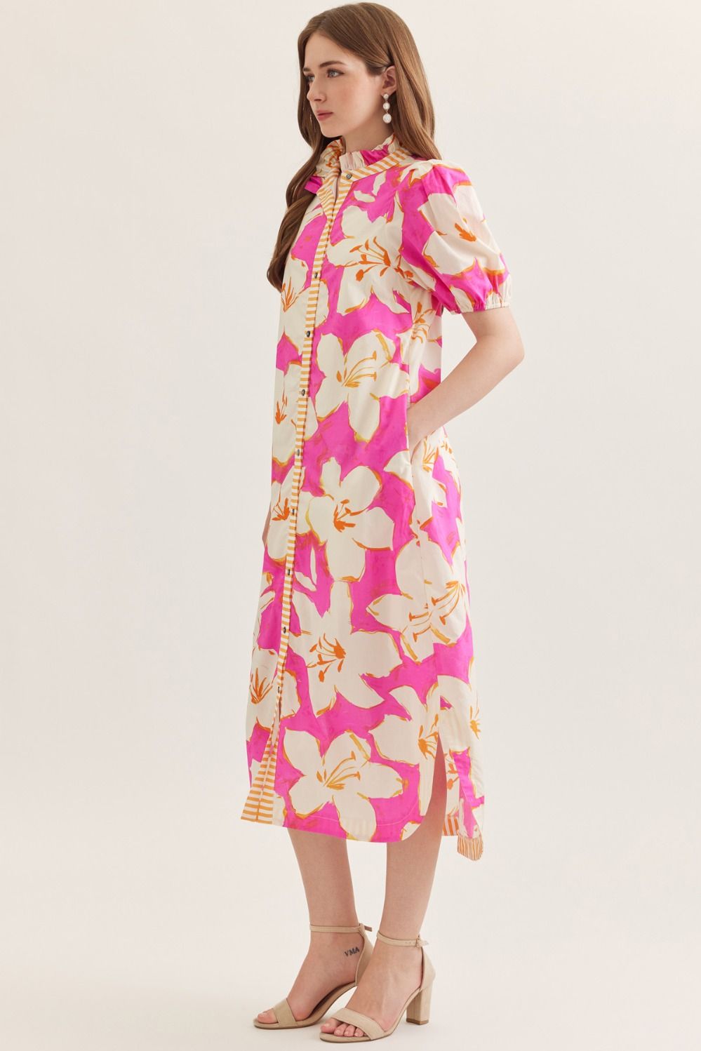 Tulips Floral Midi Dress