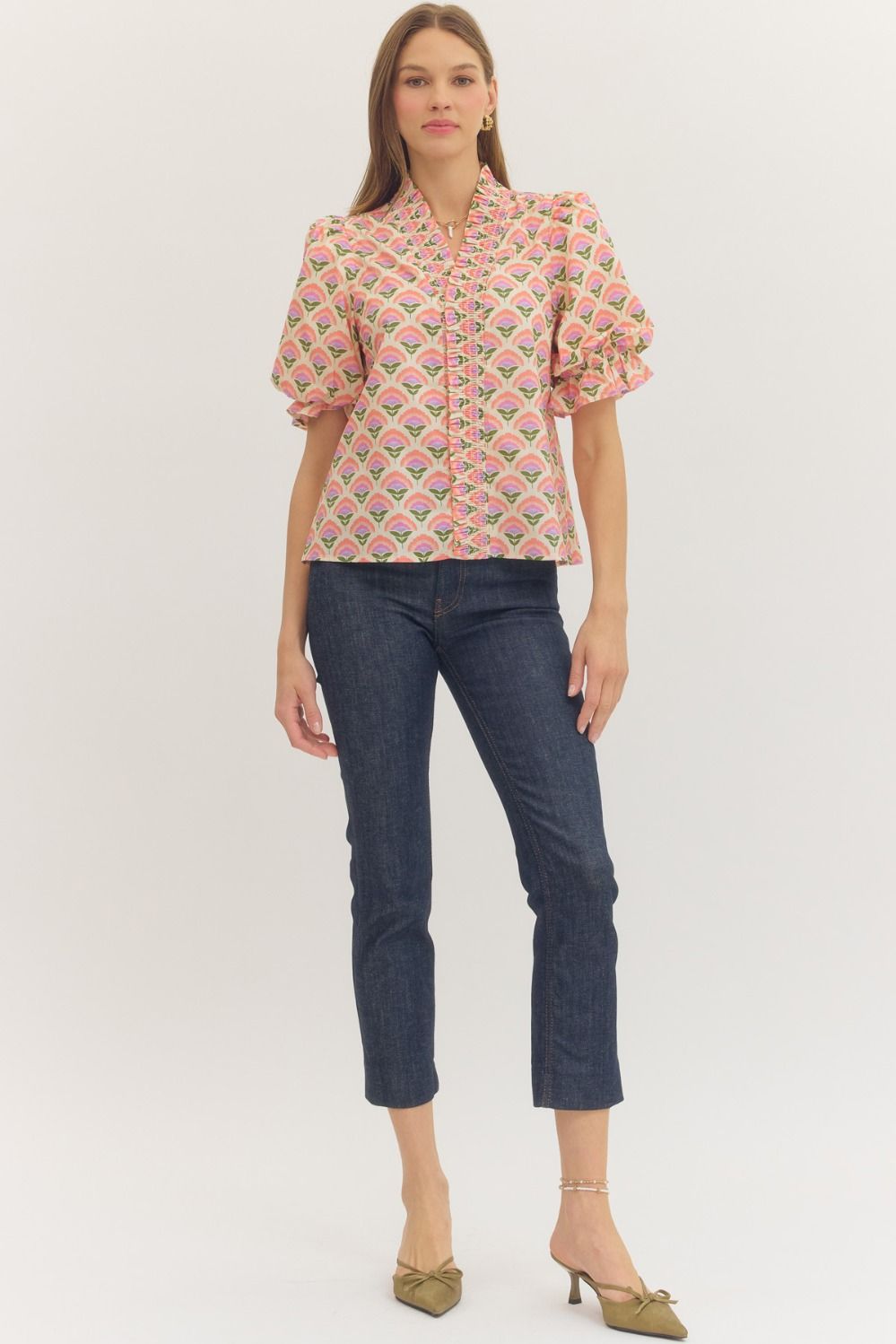CHIC LEISURE PUFF SLEEVE TOP