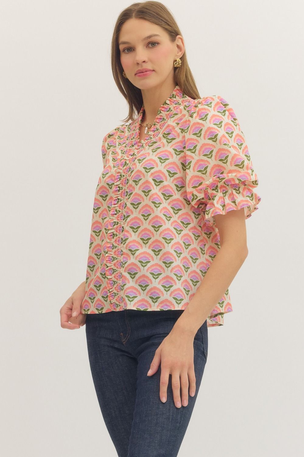 CHIC LEISURE PUFF SLEEVE TOP