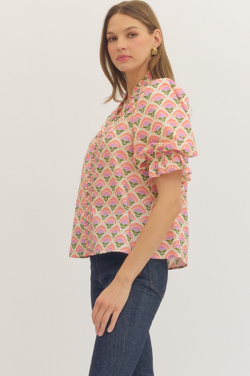 CHIC LEISURE PUFF SLEEVE TOP