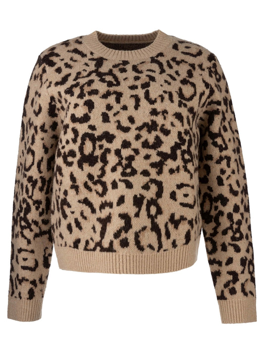 GISELA-ANIMAL PRINT PULLOVER SWEATER